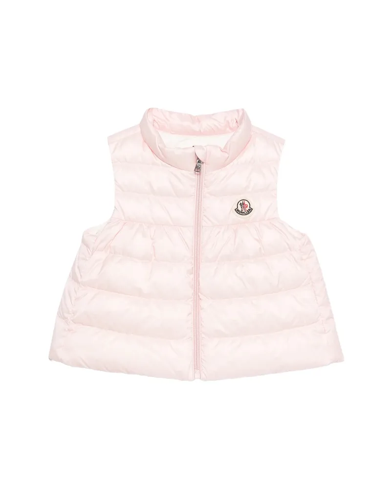 Moncler Hiva Quilted Badge Gilet Pink