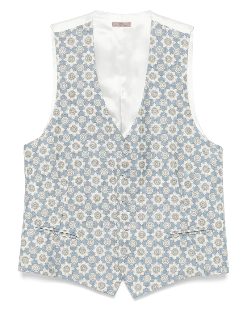 Lady Anne Silk Gilet Blue