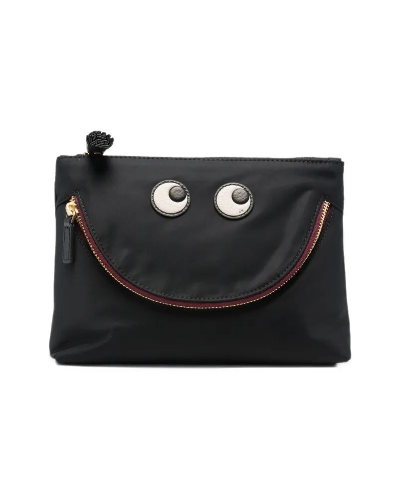 Anya Hindmarch Eyes Zip-around Clutch Bag Black
