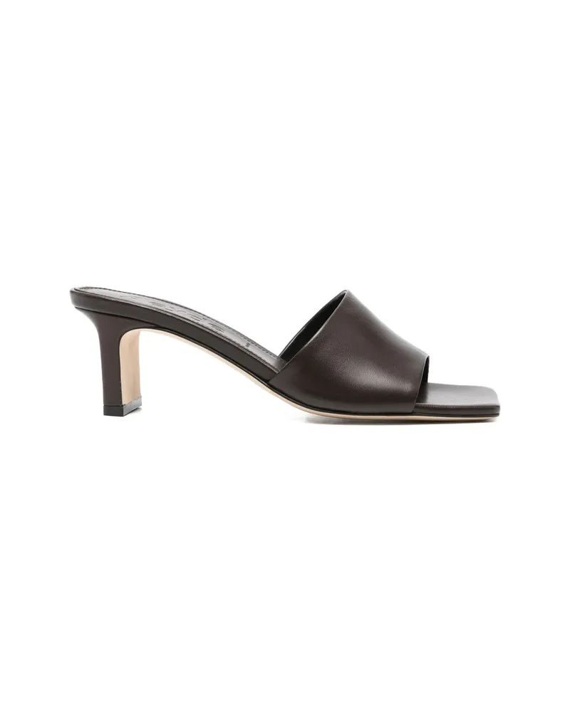 aeyde Jessie Square-toe Sandals Brown