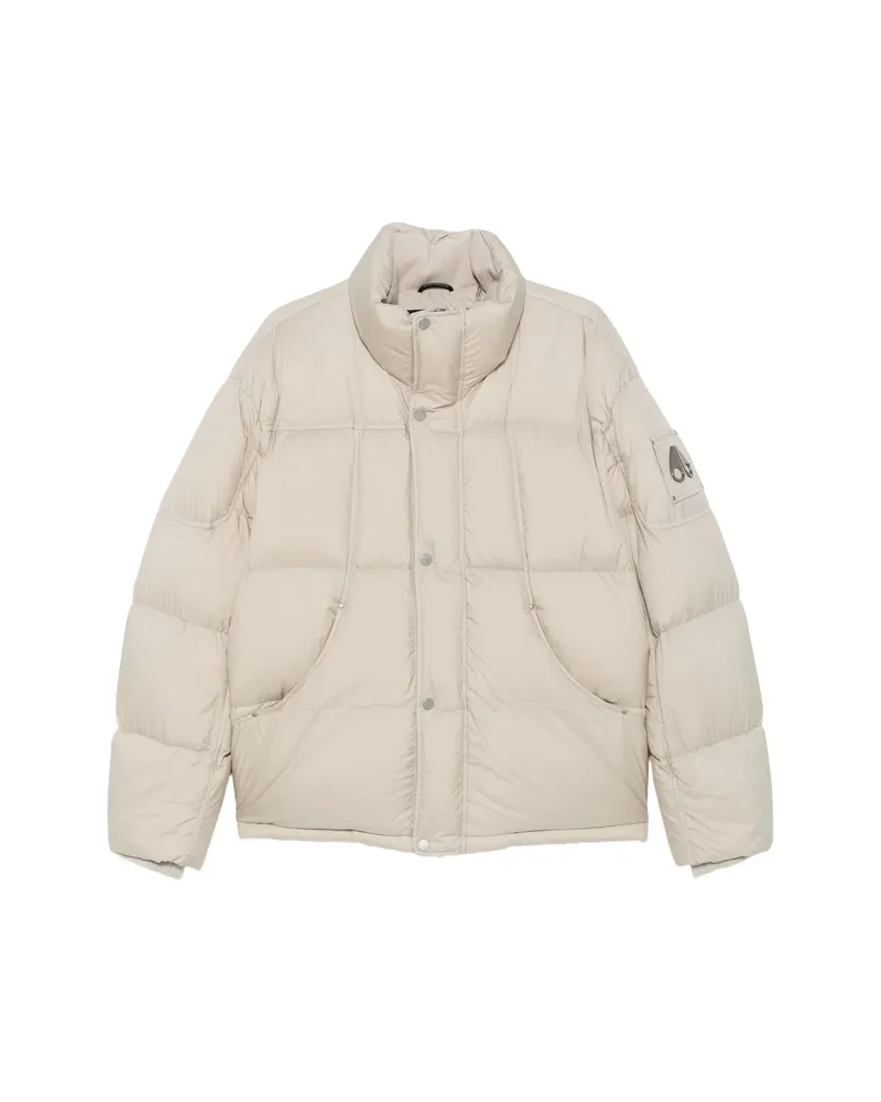 Moose Knuckles Everest Quilted Logo-patch Puffer Jacket Grey