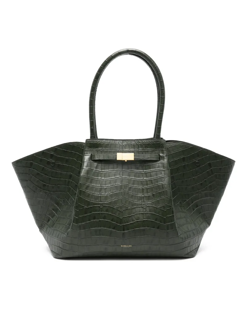 DeMELLIER The New York Green Leather Tote Bag Green