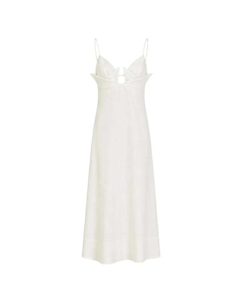 FARM Rio Cut-out Spaghetti-strap Maxi Dress White