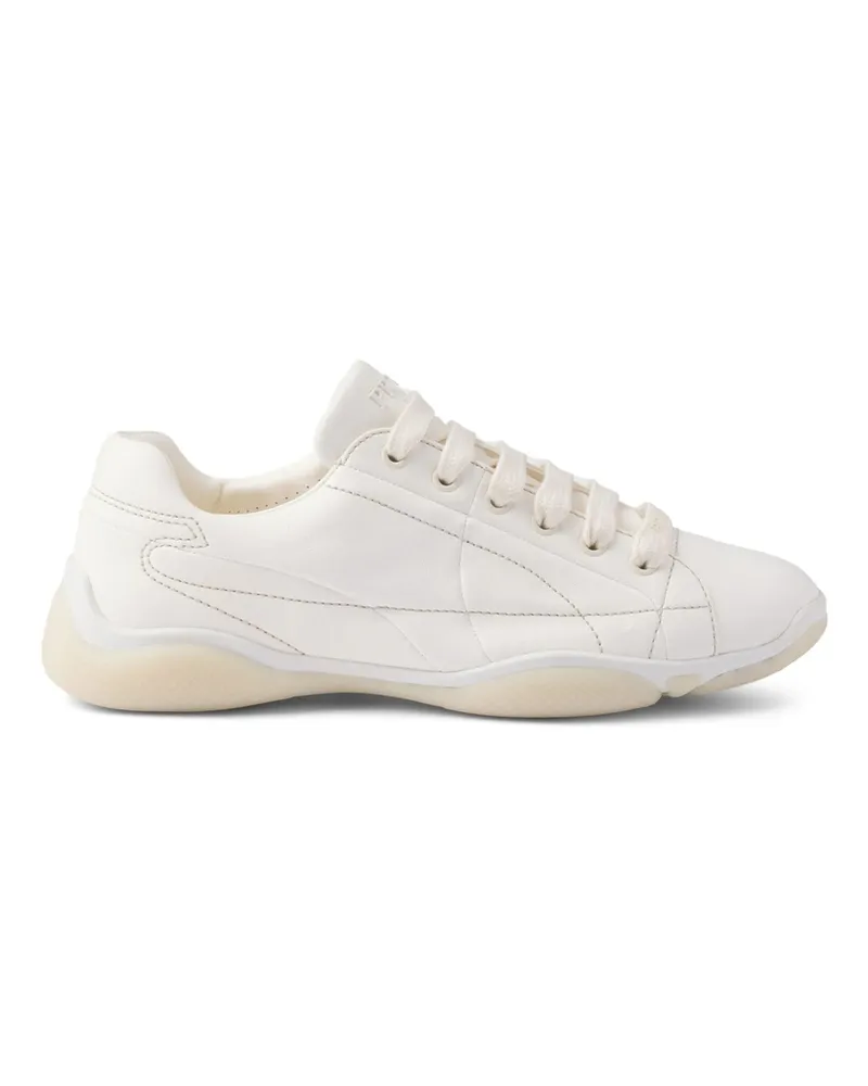 Prada Leather Sneakers Neutrals