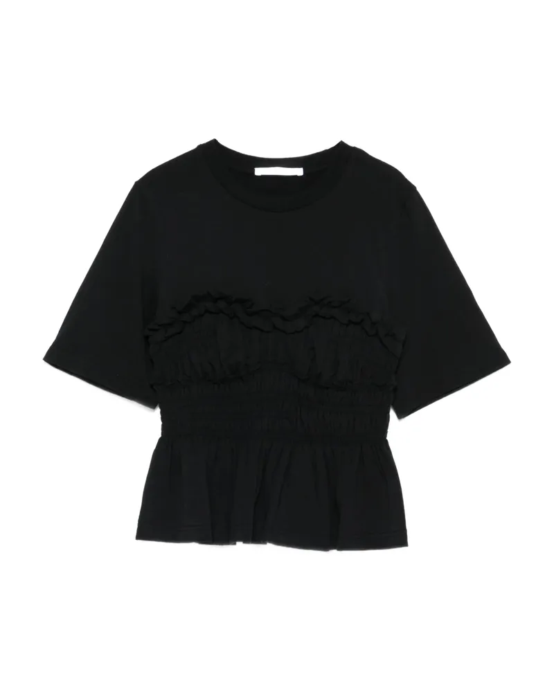 Cecilie Bahnsen Ruffled Top Black