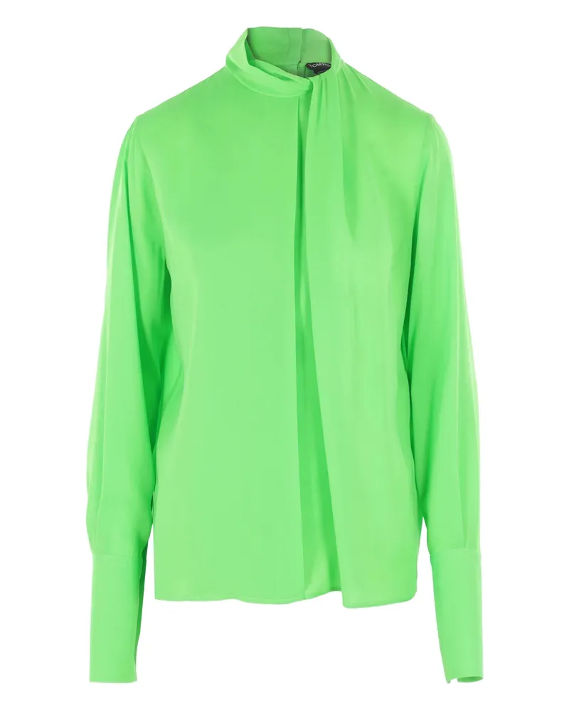 Tom Ford Tie-neck Shirt Green