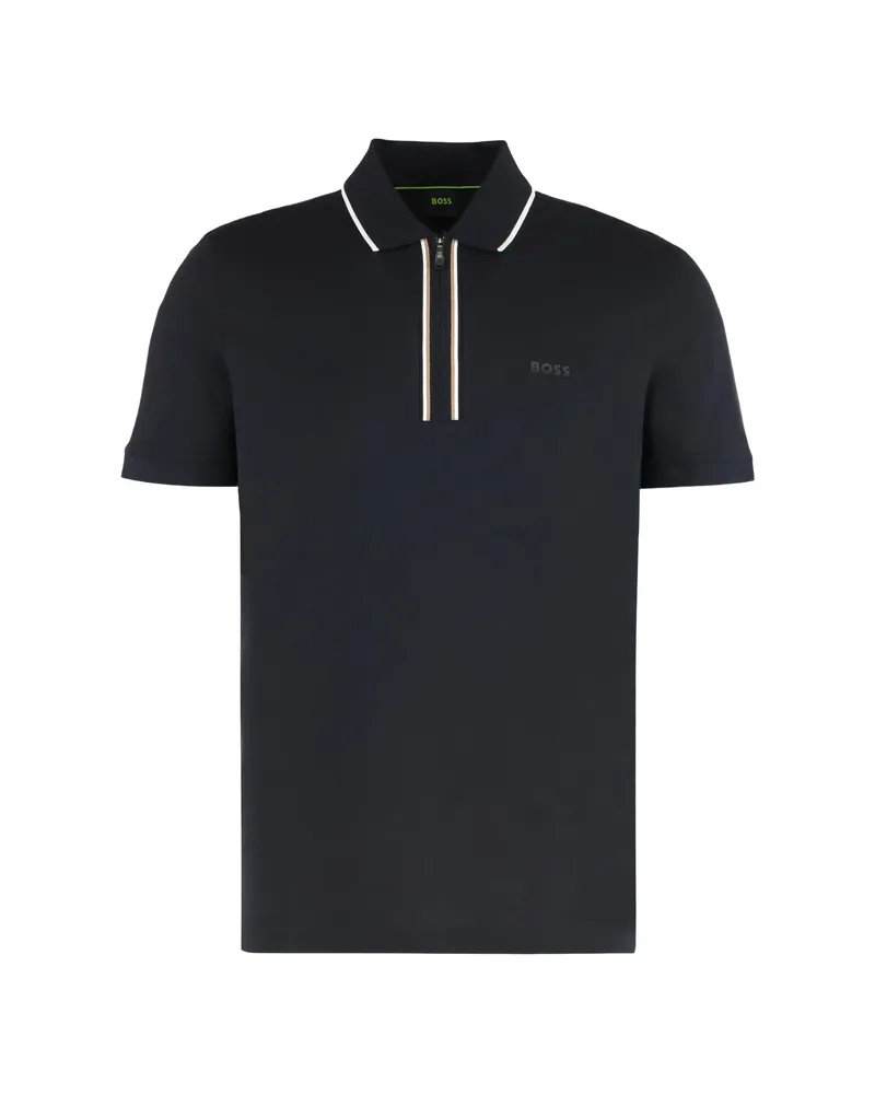 HUGO BOSS Half-zip Polo Shirt Black