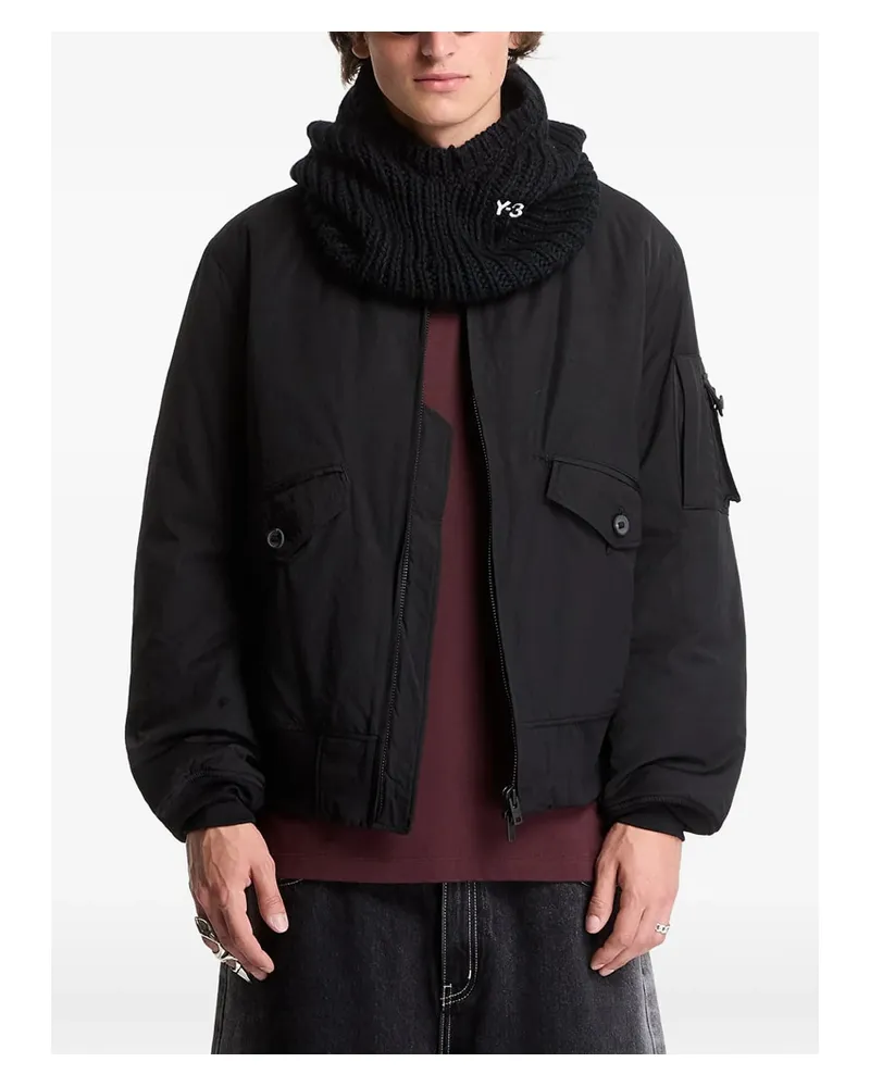 Y-3 Pocket-detail Zip-up Bomber Jacket Black