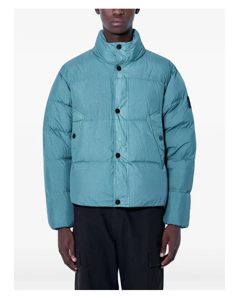 Stone Island 4100109 Crinkle Reps NY Jacket Green