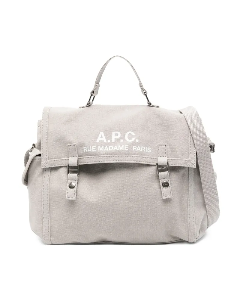 A.P.C. A. p.c. Logo-detail Messenger Bag Neutrals