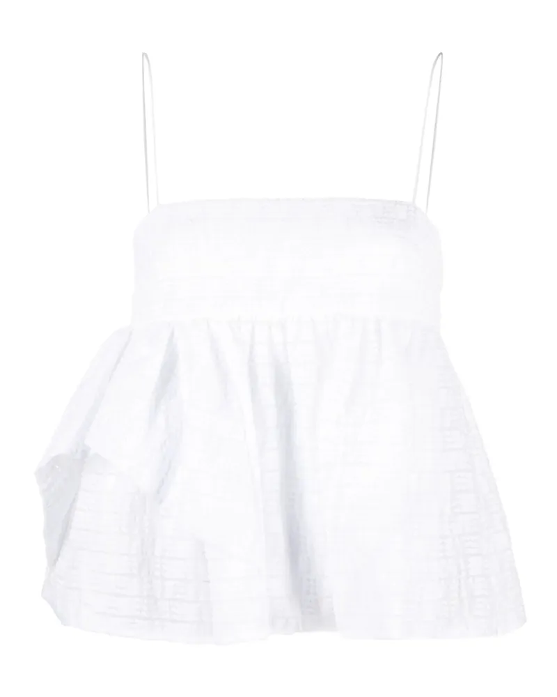 Cecilie Bahnsen Ruffle-detail Top White