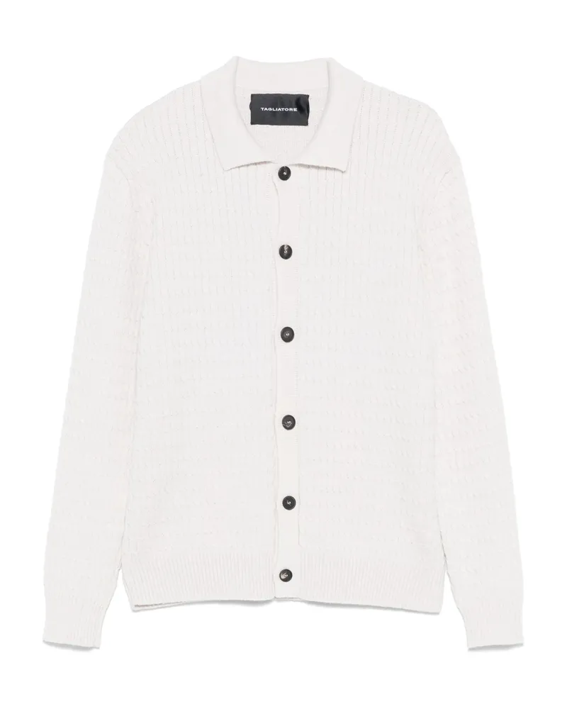 Tagliatore Virgin Wool Cardigan Neutrals