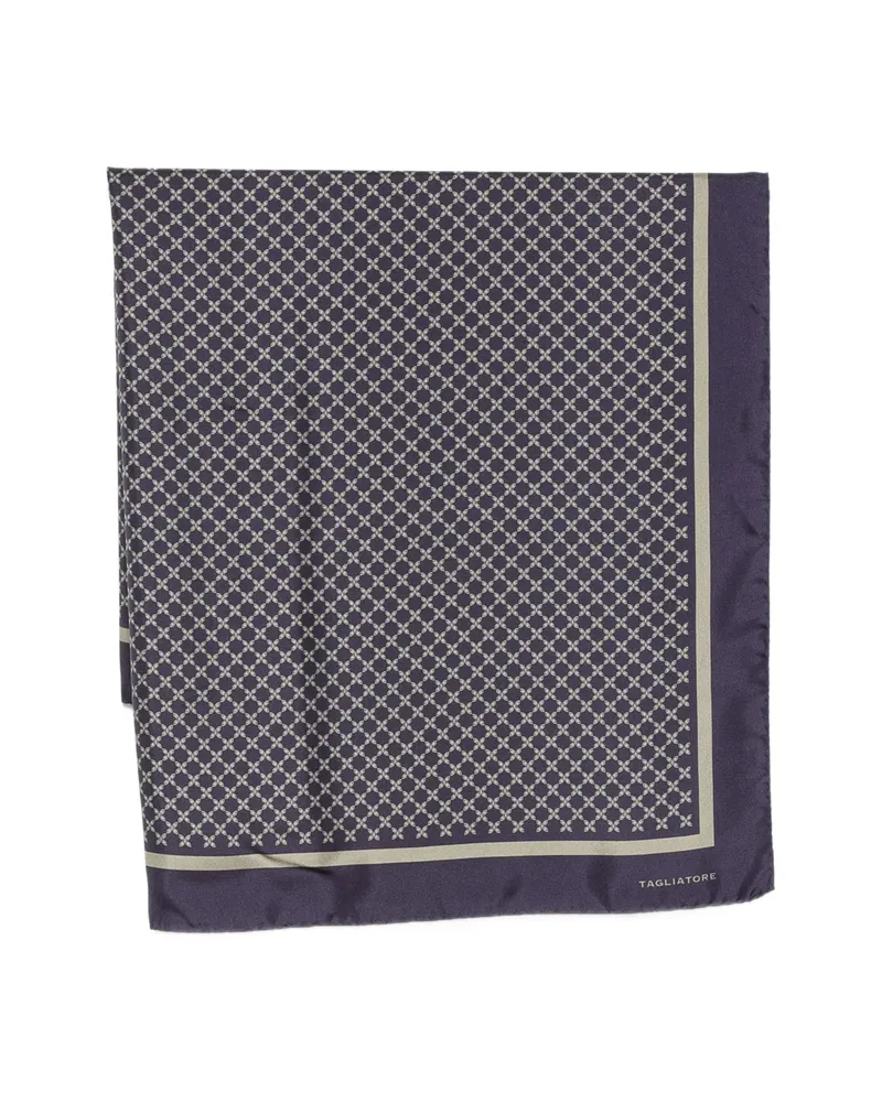 Tagliatore Geometric-print Scarf Purple