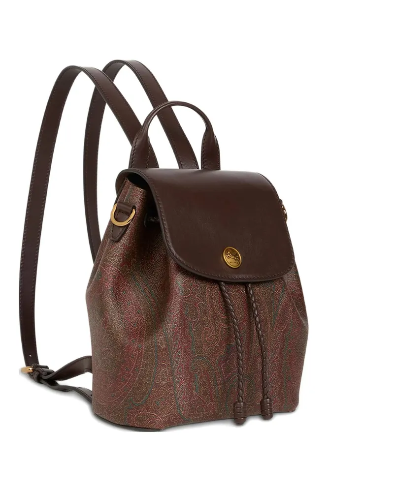 Etro Small Arnica Paisley Backpack Brown
