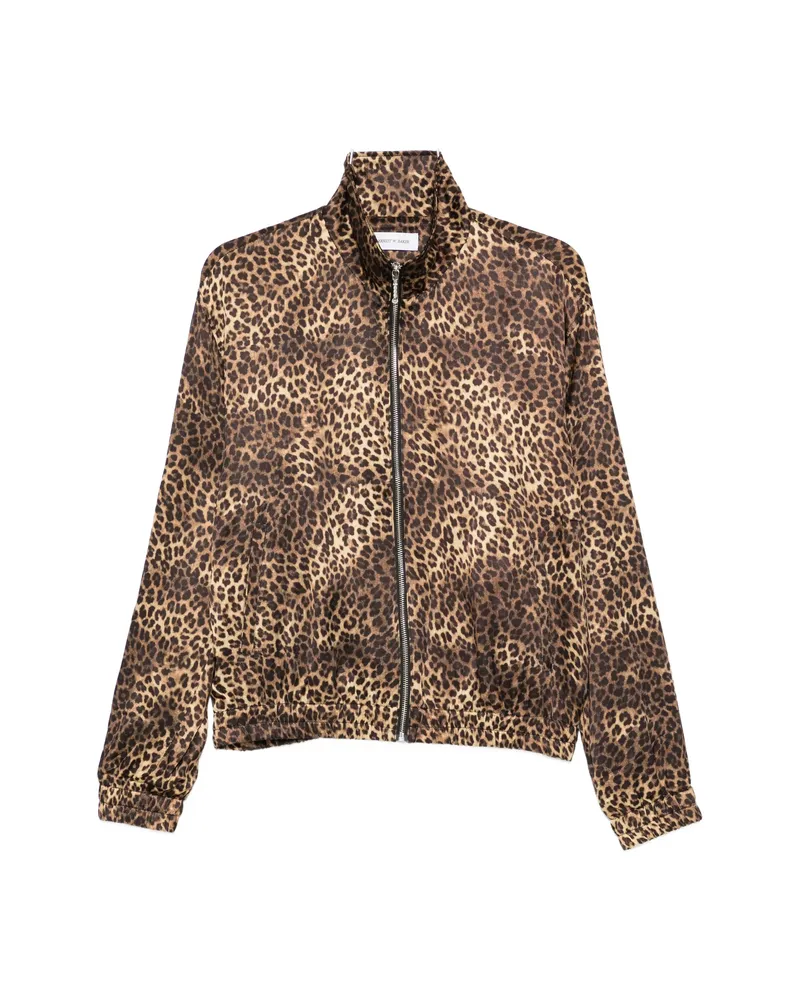 Ernest W. Baker Animal-print Zip-fastening Jacket Neutrals