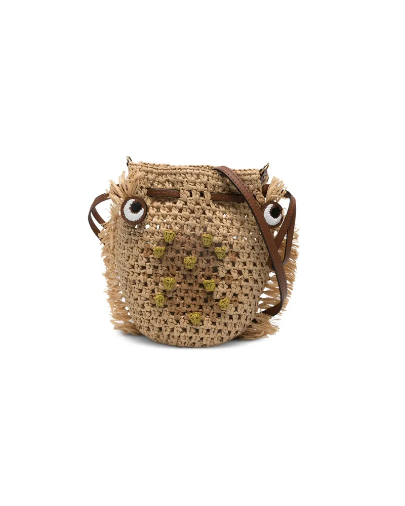 Anya Hindmarch Eye-detail Drawstring Mini Bag Neutrals