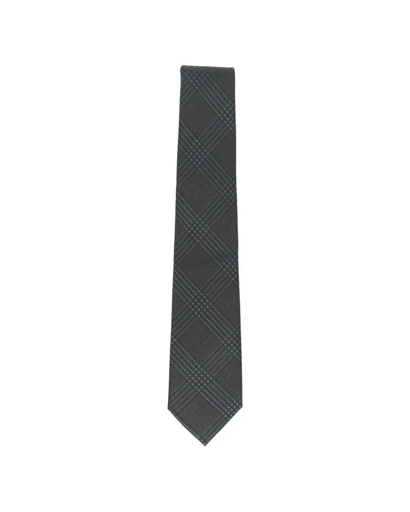 Tagliatore Prince Of Wales Check Tie Grey
