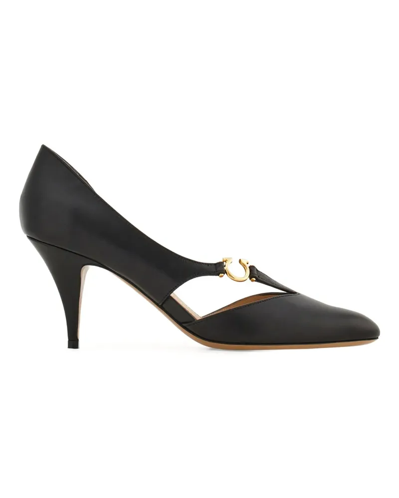 Ferragamo 70mm Gancini Pumps Black