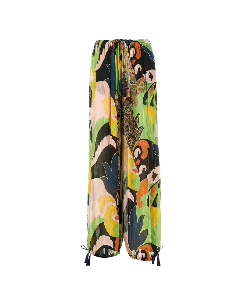 Etro Patterned Trousers Green