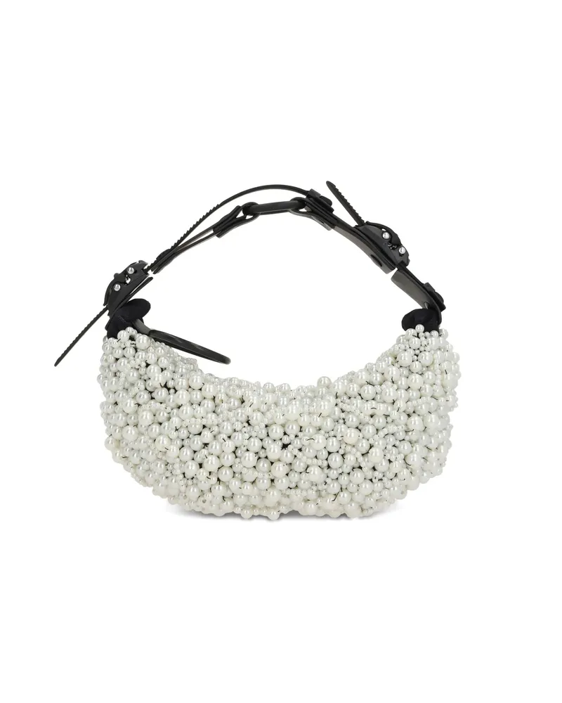 Innerraum Pearl-embellished Shoulder Bag White