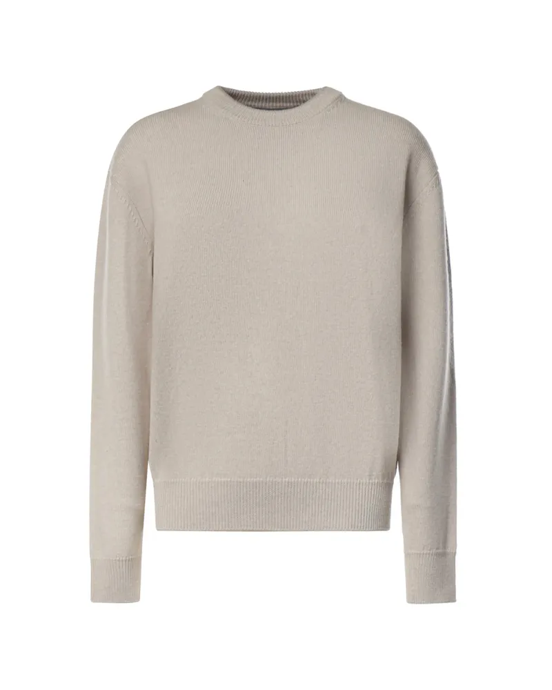 Jacquemus La Maille Moulin Logo-intarsia Sweater Neutrals