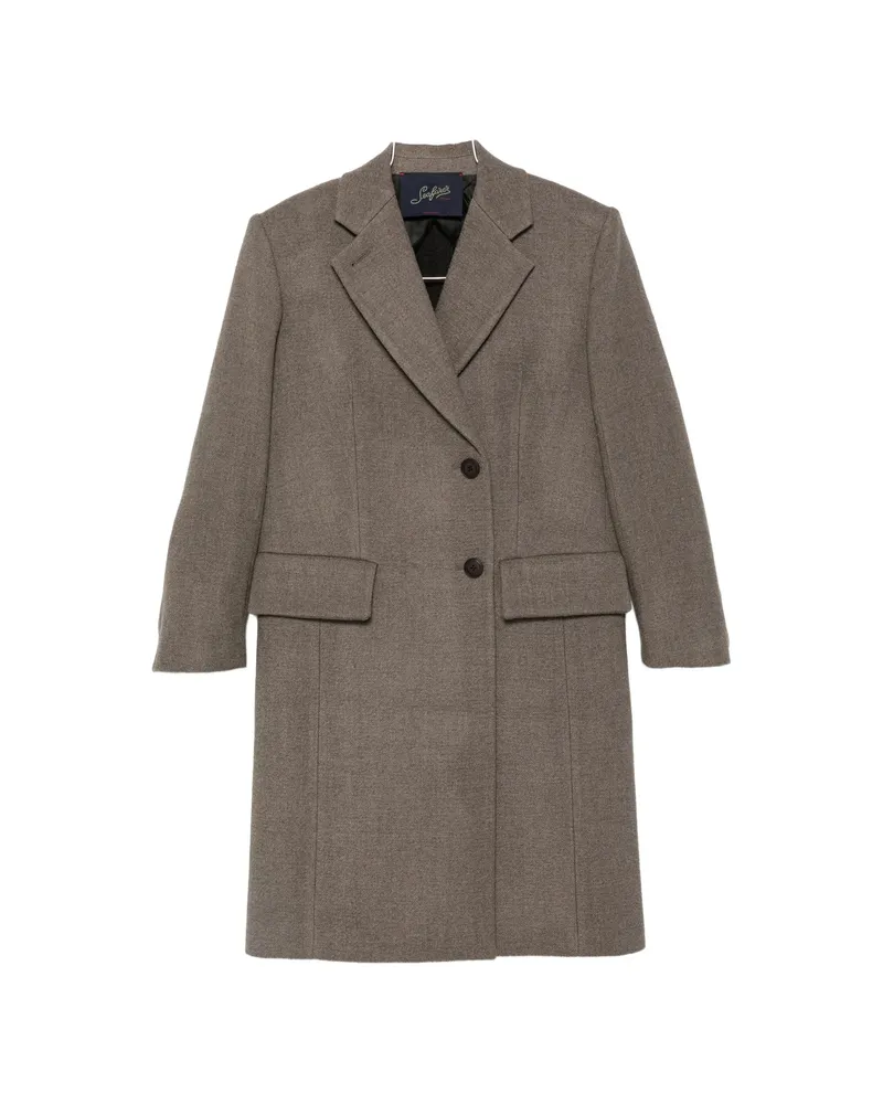 Seafarer Double-breasted Belted Coat Grey