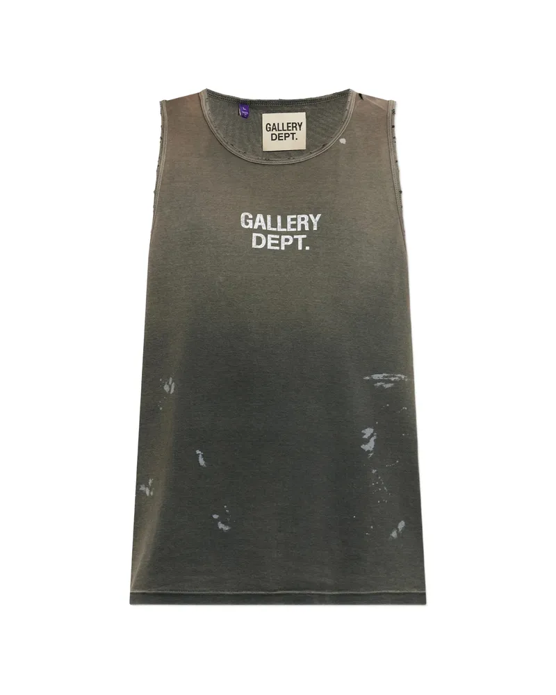 GALLERY DEPT. Logo-print Distressed Vest Grey