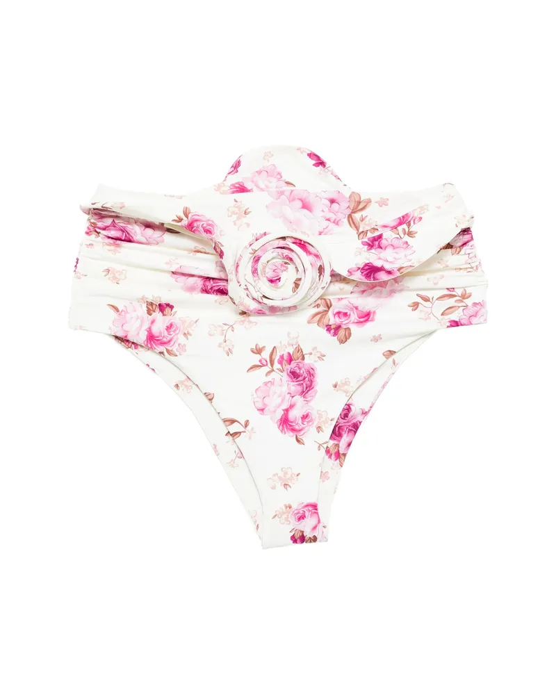 Magda Butrym Floral Rosette Bikini Bottoms Neutrals