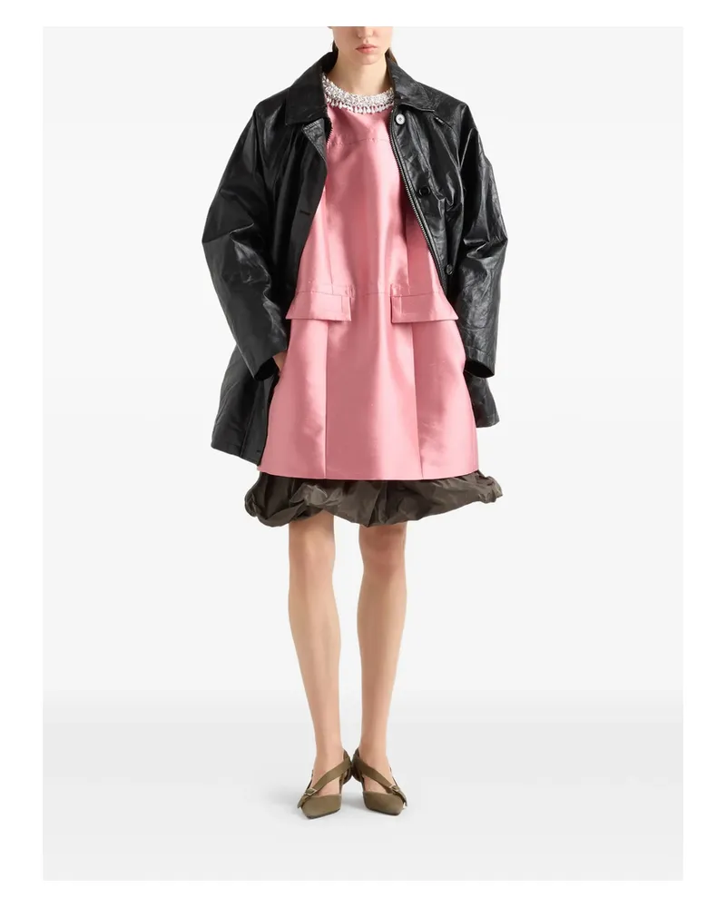 Prada Embroidered Mini Dress Pink