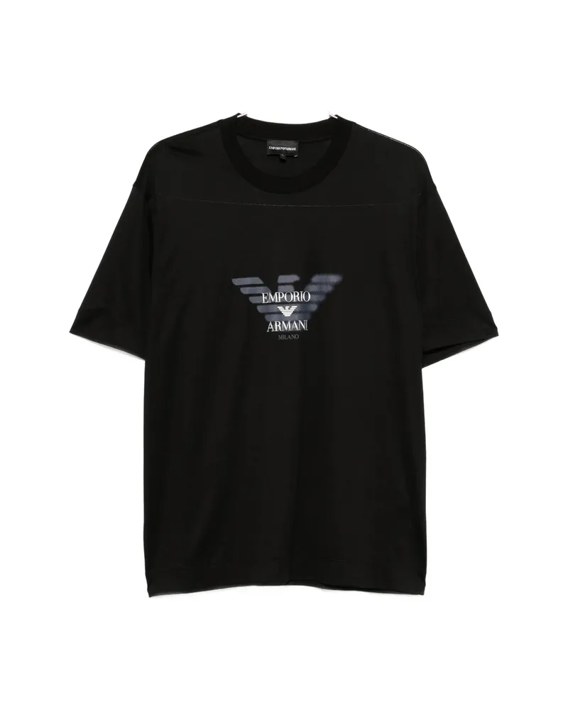 Emporio Armani Logo-print Crew-neck T-shirt Black