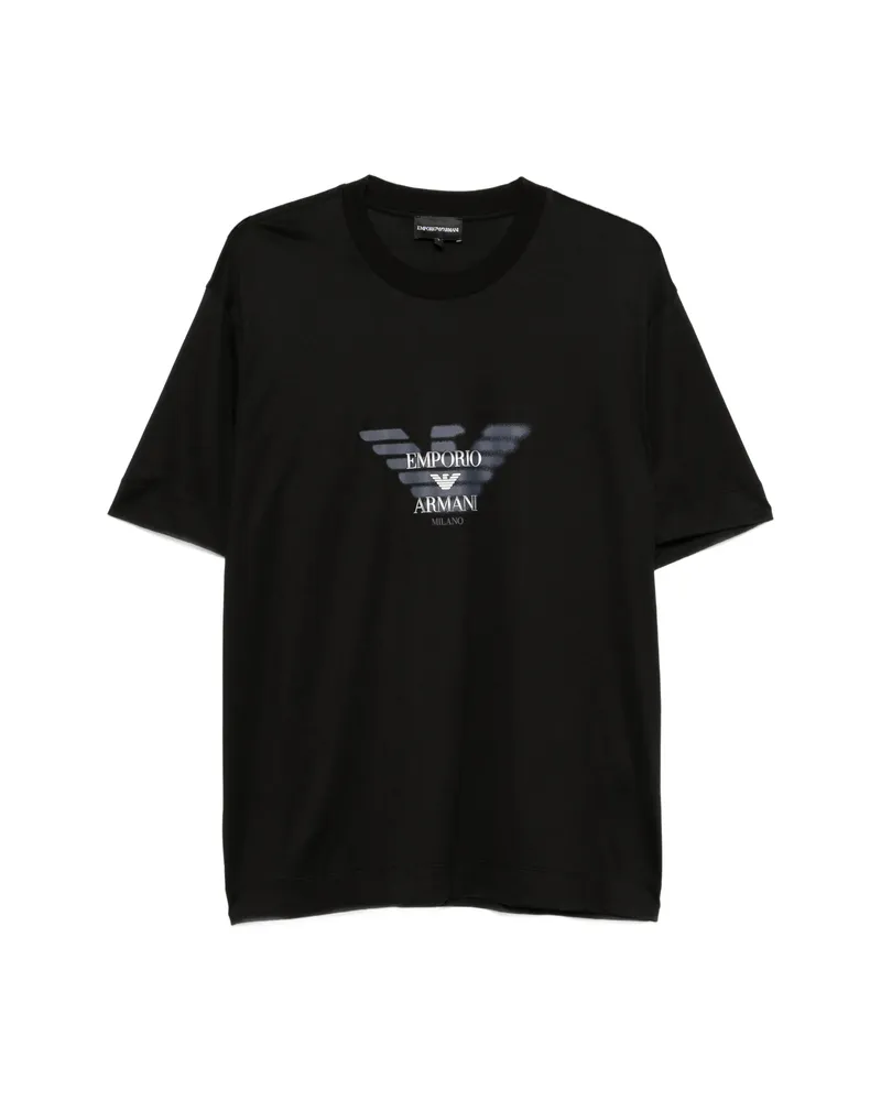 Emporio Armani Logo-print Crew-neck T-shirt Black