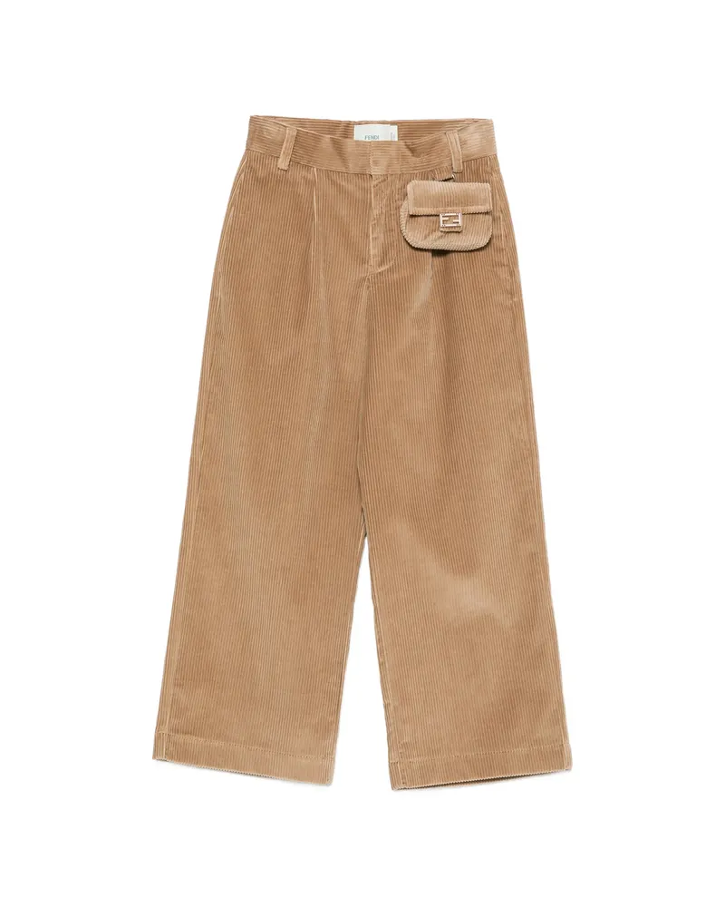 Fendi Corduroy Trousers Brown