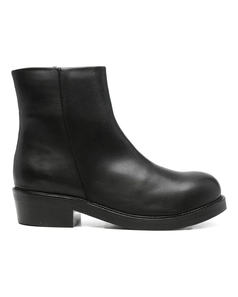 Séfr Zip-front Leather Boots Black