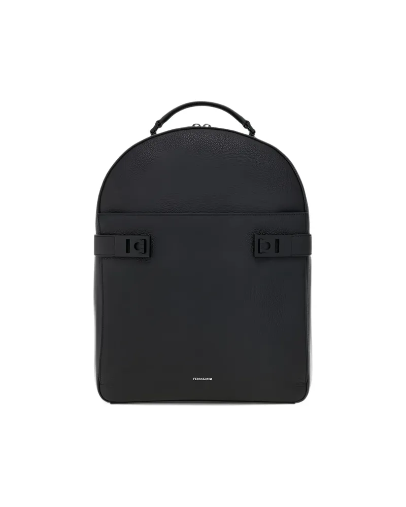 Ferragamo Backpack With Hug Buckle Black