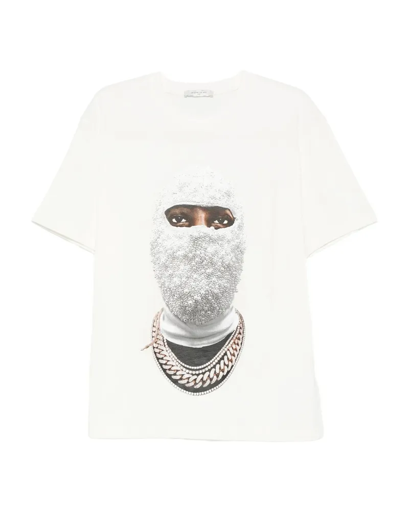 IH NOM UH NIT Mask-print T-shirt White