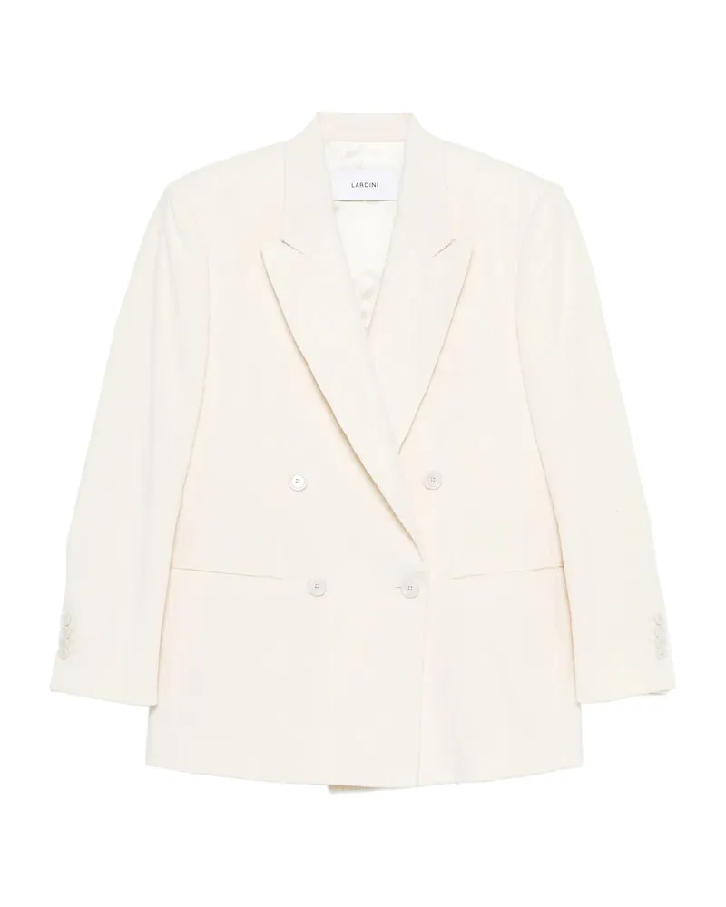 LARDINI Double-breasted Corduroy Blazer White