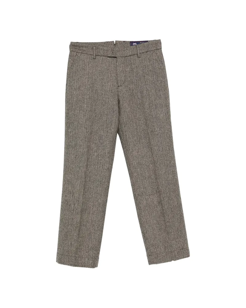 Berwich Alice Herringbone-pattern Trousers Neutrals