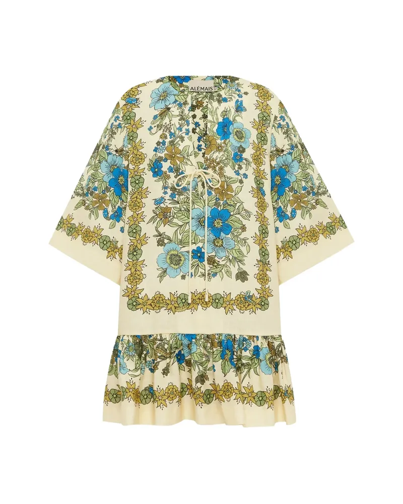 ALEMAIS Sophia Linen Mini Dress Neutrals