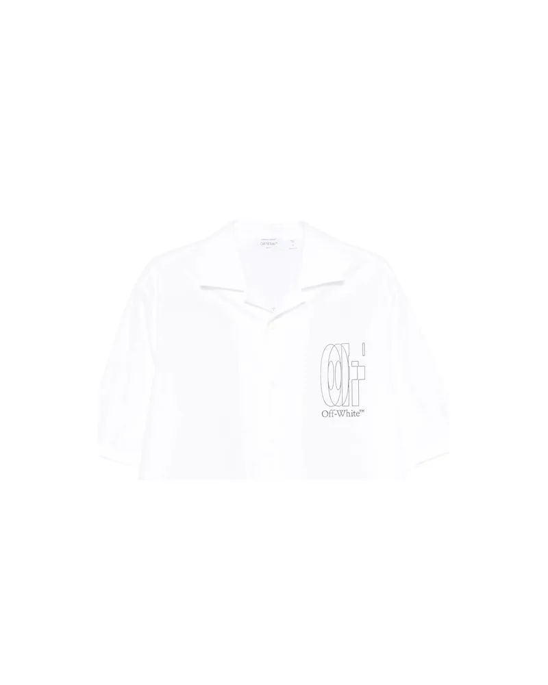 OFF-WHITE Logo-print Short-sleeve Shirt White