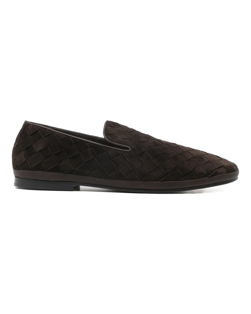 Henderson Woven-design Loafers Brown