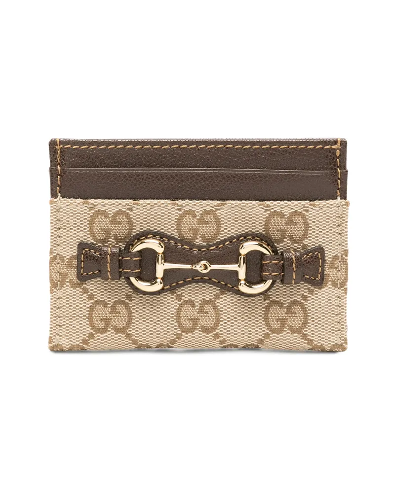 Gucci Horsebit GG Supreme Card Holder Neutrals