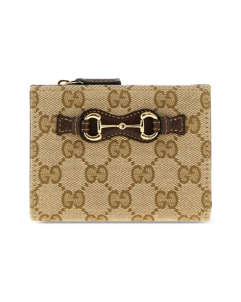 Gucci Small Wallet With Horsebit Neutrals