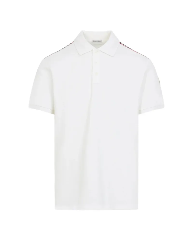 Moncler Stripe Polo Shirt White
