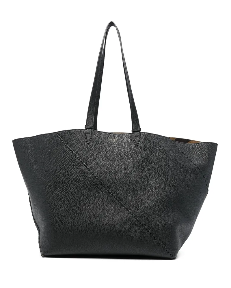 Fendi Large Selleria Diagonal Tote Bag Black