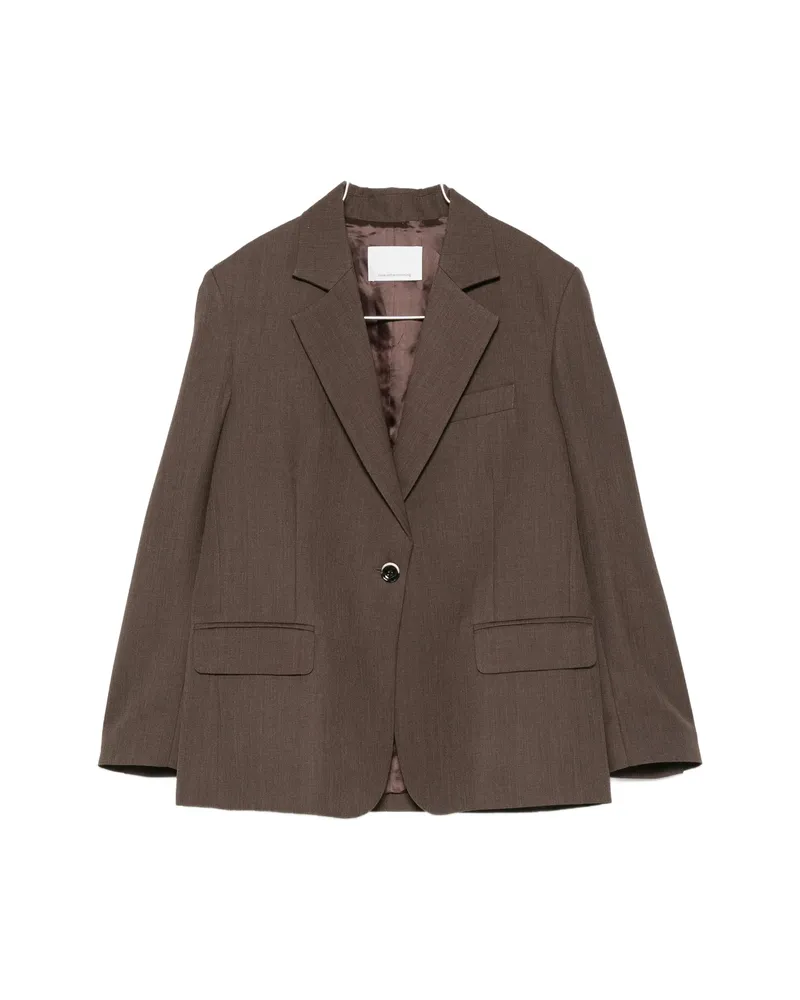 nine:inthe:morning Single-breasted Notched-lapels Blazer Brown