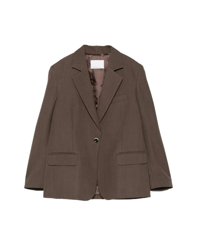 nine:inthe:morning Single-breasted Notched-lapels Blazer Brown