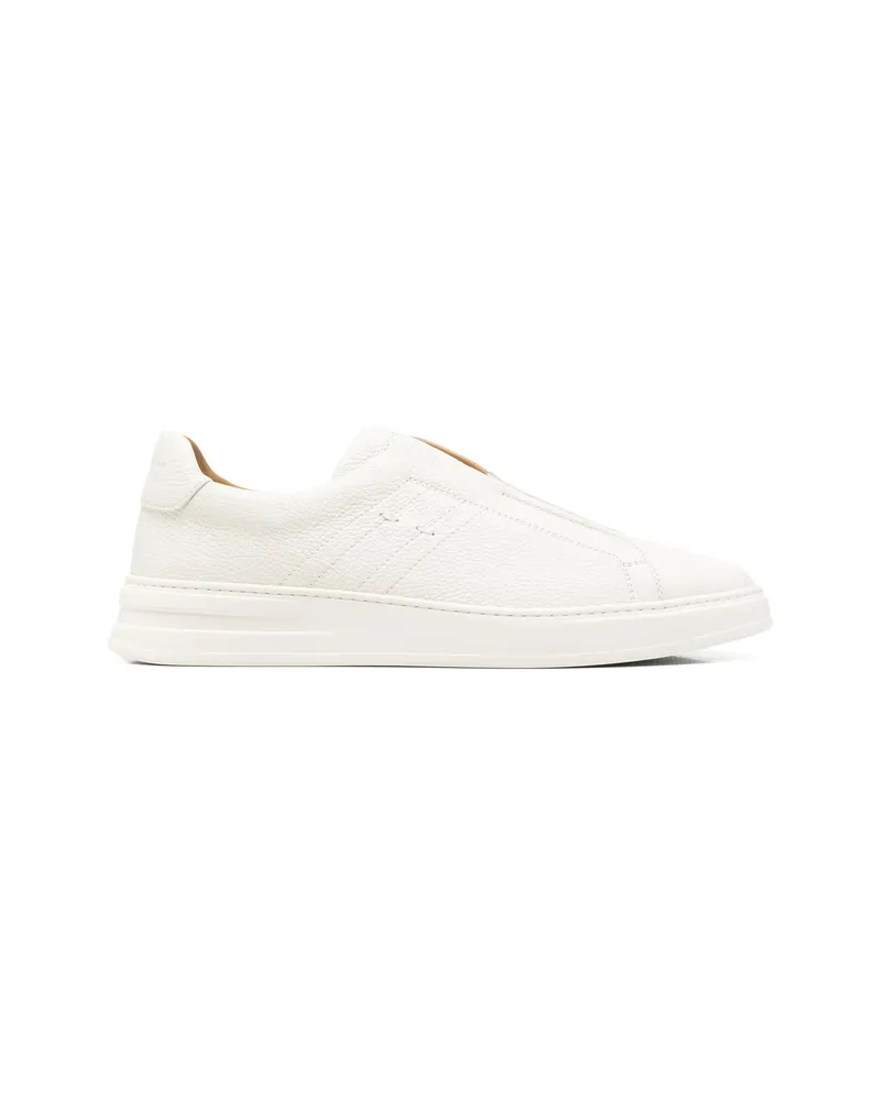 Henderson Grainy Leather Sneakers White