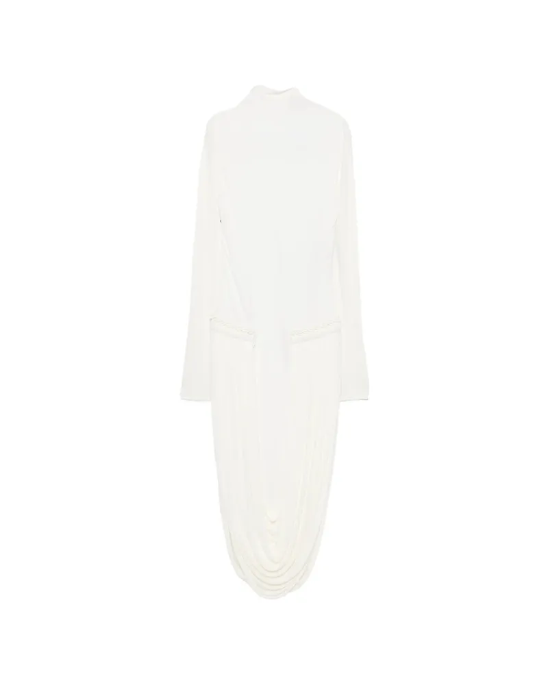 Stella McCartney Draped-detail Midi Dress White