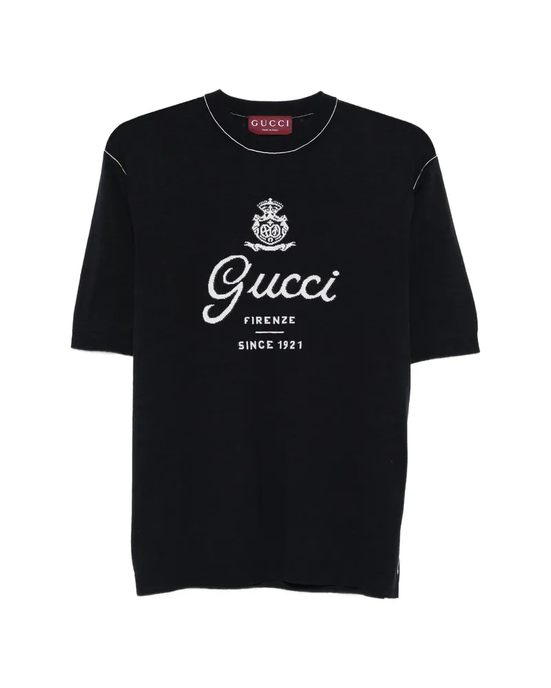 Gucci Logo-detail T-shirt Blue