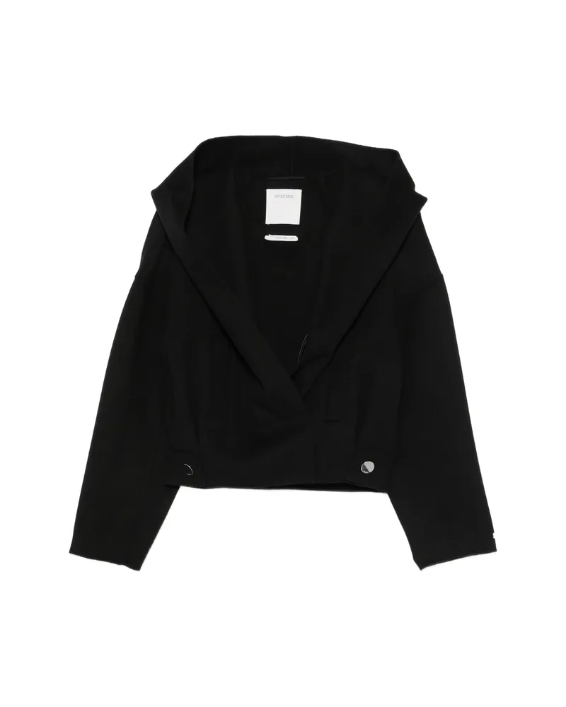 SPORTMAX Idoneo Hooded Drop-shoulder Jacket Black